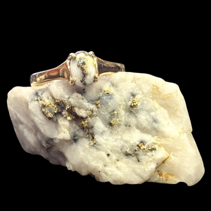 Gold Quartz Ring RLDL19Q7*5 - 6.75