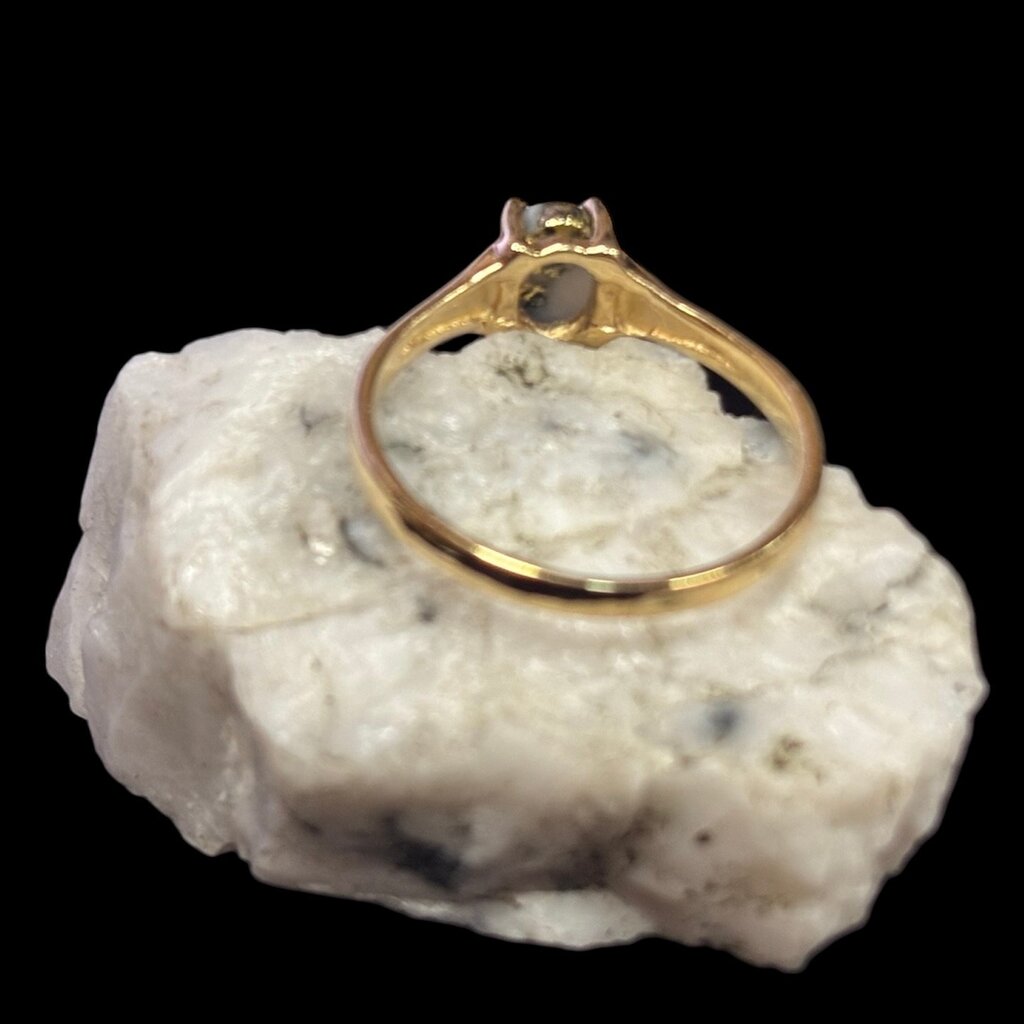 Gold Quartz Ring RLDL19Q7*5 - 6.75