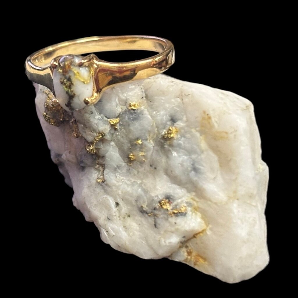Gold Quartz Ring RLDL19Q7*5 - 6.75