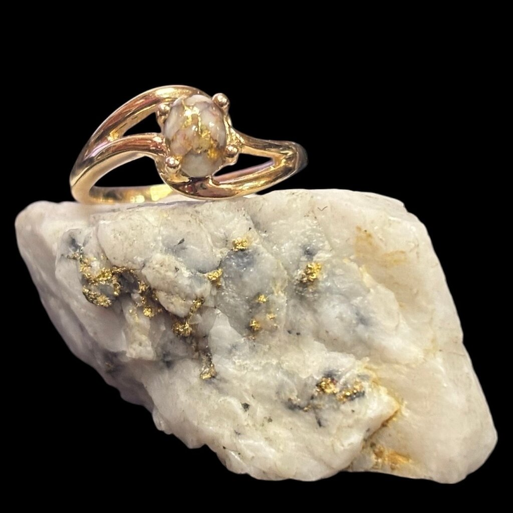 Gold Quartz Ring RL696Q - 6