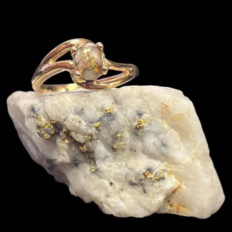 Gold Quartz Ring RL696Q - 6