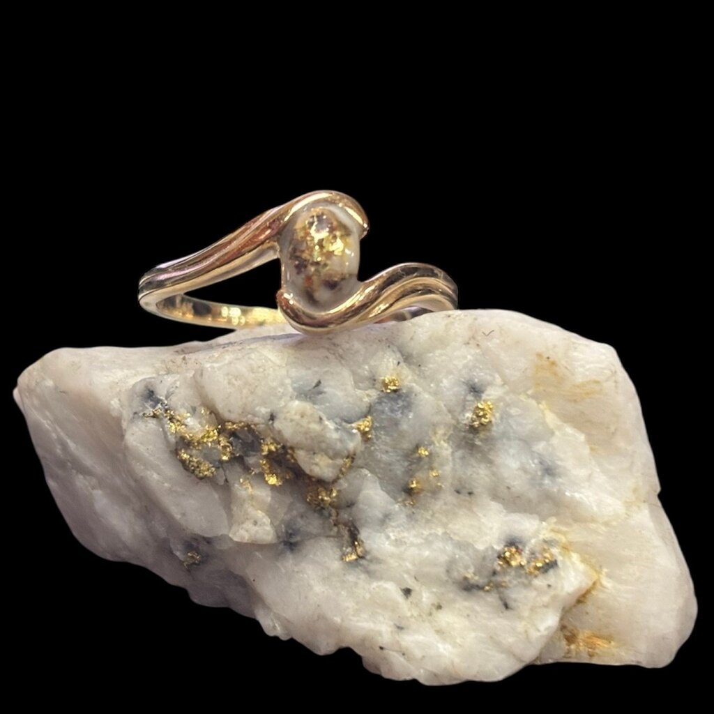 Gold Quartz Ring RLJ30Q - 7.5