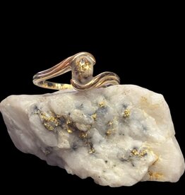 Gold Quartz Ring RLJ30Q - 7.5