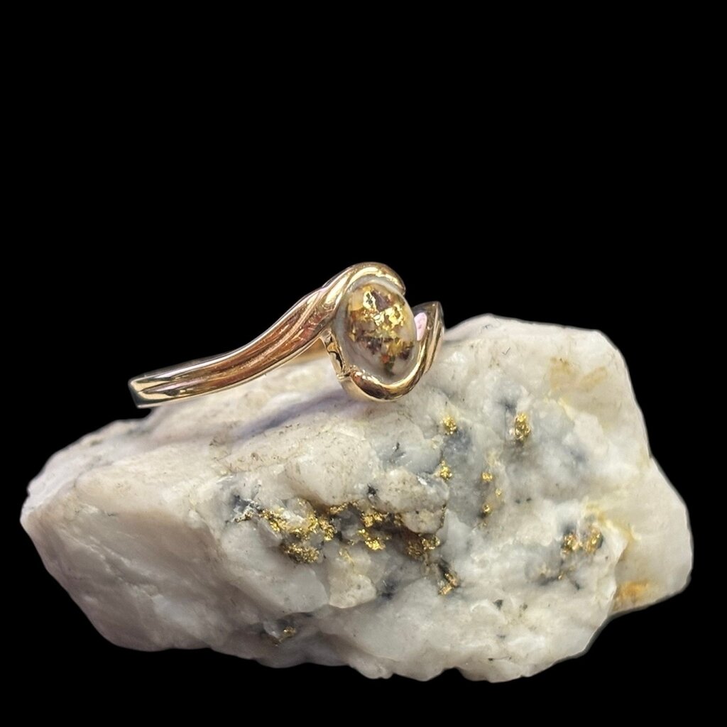 Gold Quartz Ring RLJ30Q - 7.5