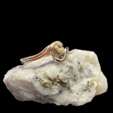 Gold Quartz Ring RLJ30Q - 7.5
