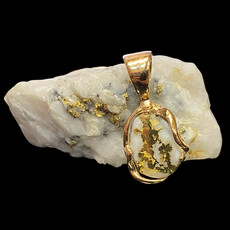 Gold Quartz Pendant PRL232Q
