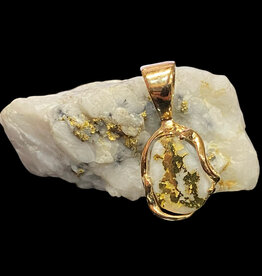 Gold Quartz Pendant PRL232Q