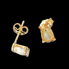 Gold Quartz Earrings E7*5Q
