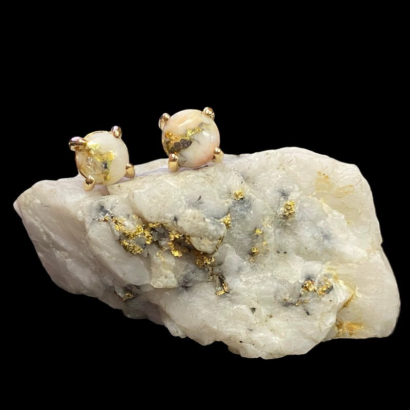 Gold Quartz Earrings E6MMQ