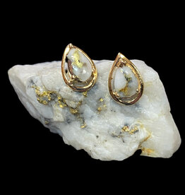 Gold Quartz Earrings EN442Q
