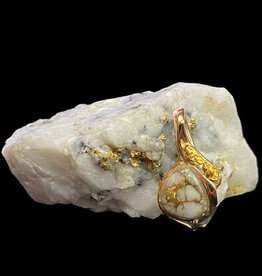 Gold Quartz Pendant PN390LQX