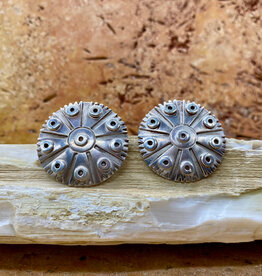 Silver Circle Post Earrings