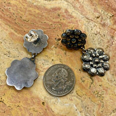 Silver 2-flower Post Earrings