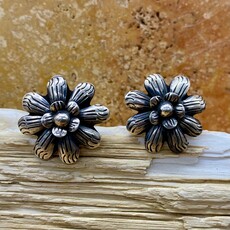 Silver Flower Post Earrings