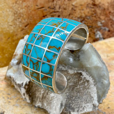 Federico 3 Row Turquoise Inlay Bracelet