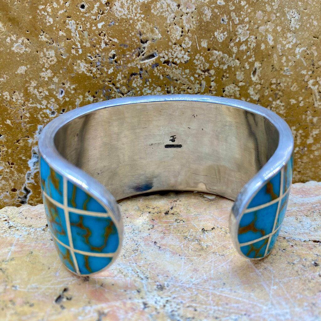 Federico 3 Row Turquoise Inlay Bracelet