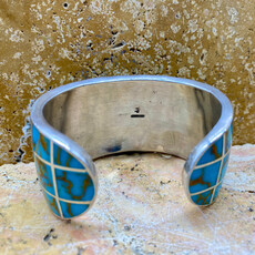 Federico 3 Row Turquoise Inlay Bracelet