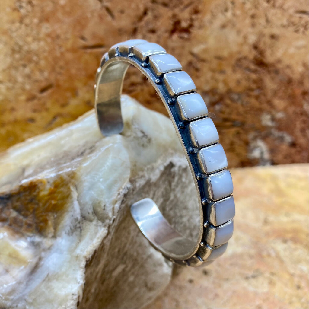 21-stone Moonstone Cuff Bracelet