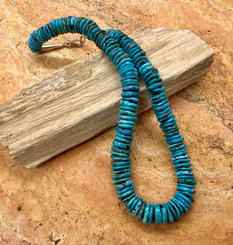 24"  Wafer Necklace ( Blue Gem, Royston & Kingman)