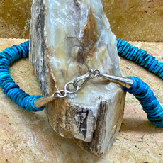 24"  Wafer Necklace ( Blue Gem, Royston & Kingman)