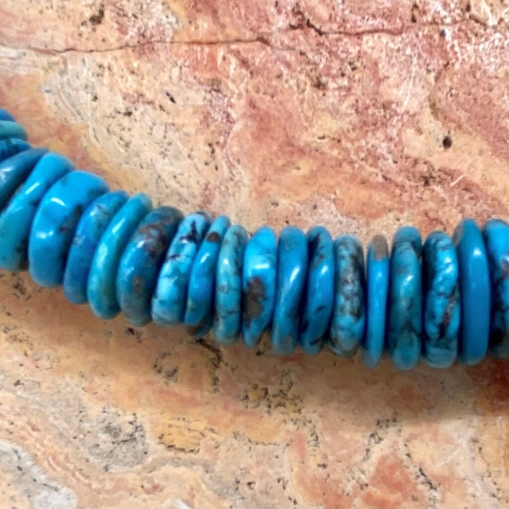 24"  Wafer Necklace ( Blue Gem, Royston & Kingman)