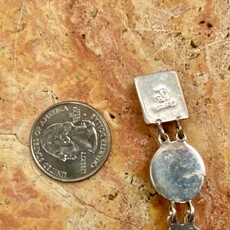 5-stone Turquoise Link Bracelet 6.5"