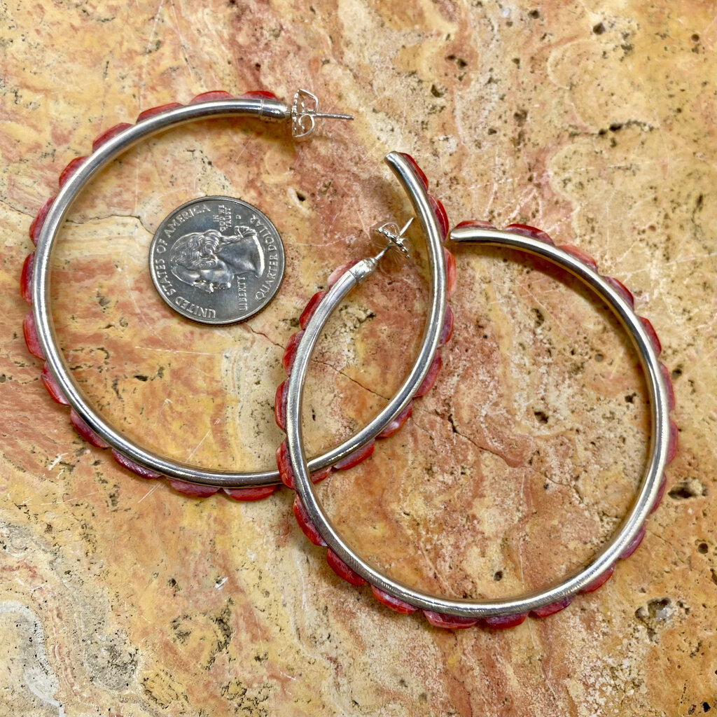 XL Red Spiny Oyster Hoops 2.75"