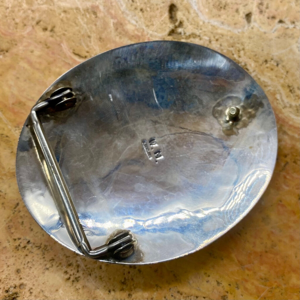 Turquoise & Coral Bear Claw Buckle