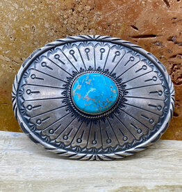 Rio Grande Wholesale Kingman Turquoise Belt Buckle