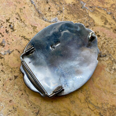 RUNNING BEAR Silver & Turquoise Horse Belt Buckle