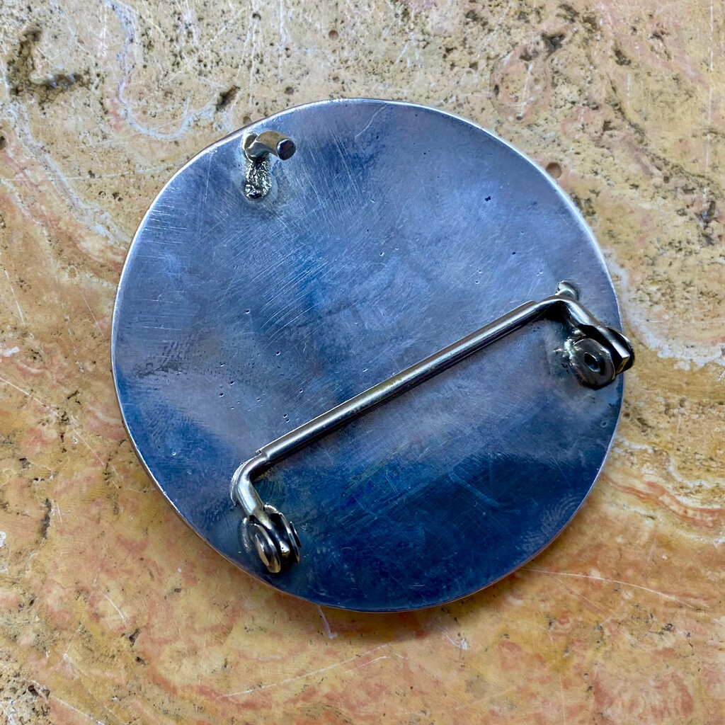 Navajo Star of David Belt Buckle w/ Turquoise