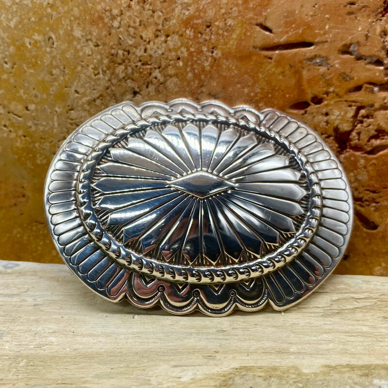 Winfield Trading Inc Silver Concho Belt Buckle
