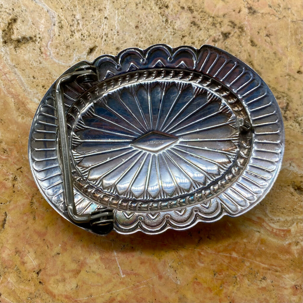 Winfield Trading Inc Silver Concho Belt Buckle
