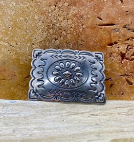 Small Hand-stamped Silver Belt Buckle