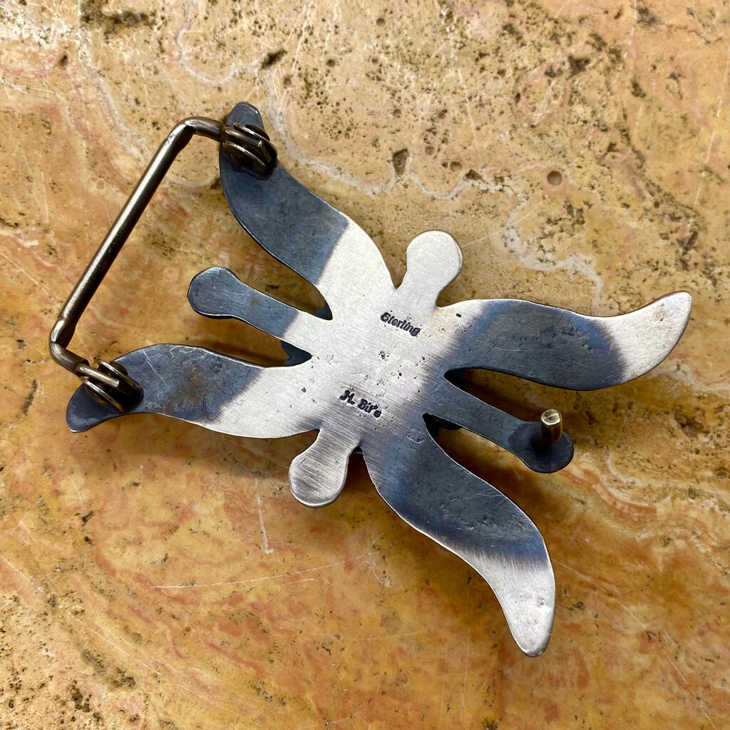 SILVER NUGGET Sandcast Belt Buckle w/ Sonoran Turquoise