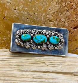 Winfield Trading Inc 3-stone Sonoran Turquoise Money Clip