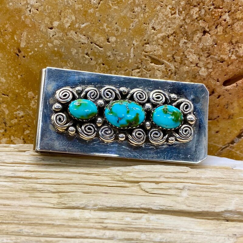 Winfield Trading Inc 3-stone Sonoran Turquoise Money Clip