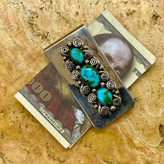 Winfield Trading Inc 3-stone Sonoran Turquoise Money Clip