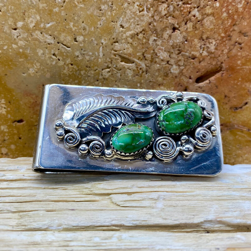 Winfield Trading Inc 2-stone Sonoran Turquoise Money Clip