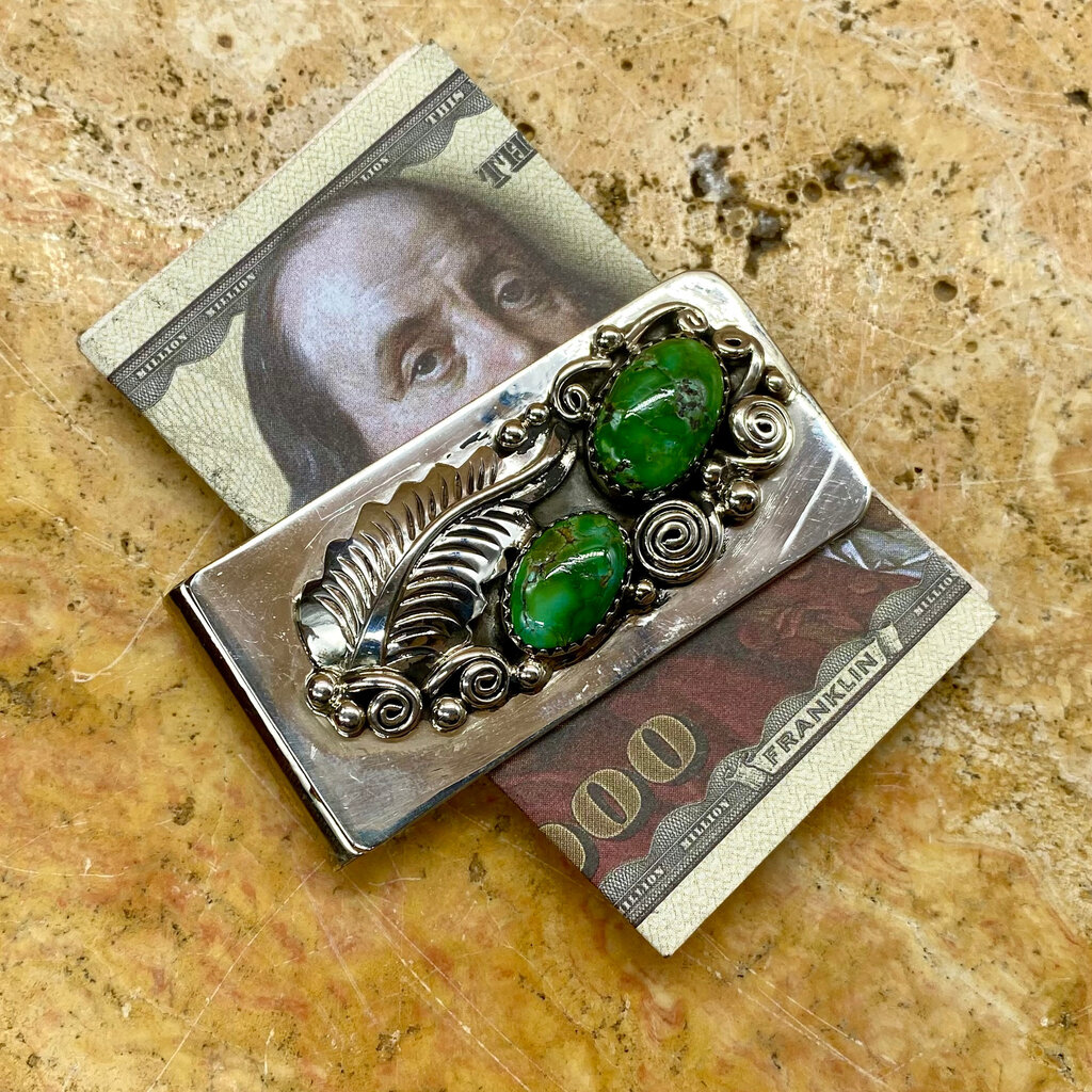 Winfield Trading Inc 2-stone Sonoran Turquoise Money Clip