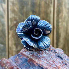 Federico Adjustible Silver Flower Ring