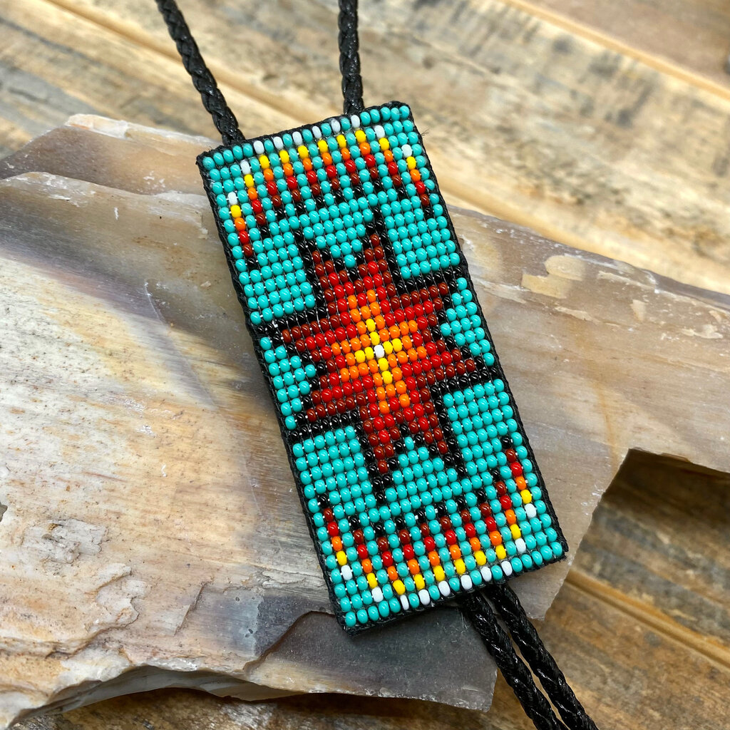 Beaded bolo tie