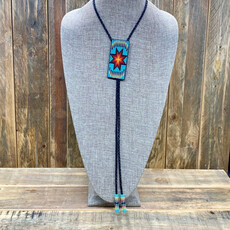 Beaded bolo tie