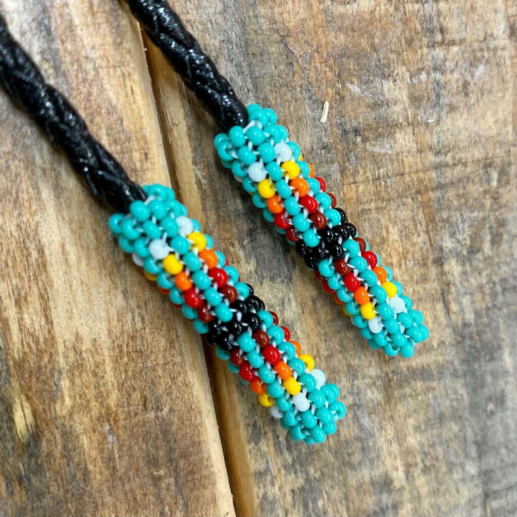 Beaded bolo tie