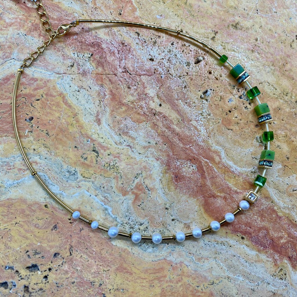 Green & Gold Necklace by Coeur de Lion