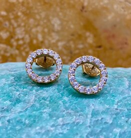 Crystal Circle Earrings by Coeur de Lion