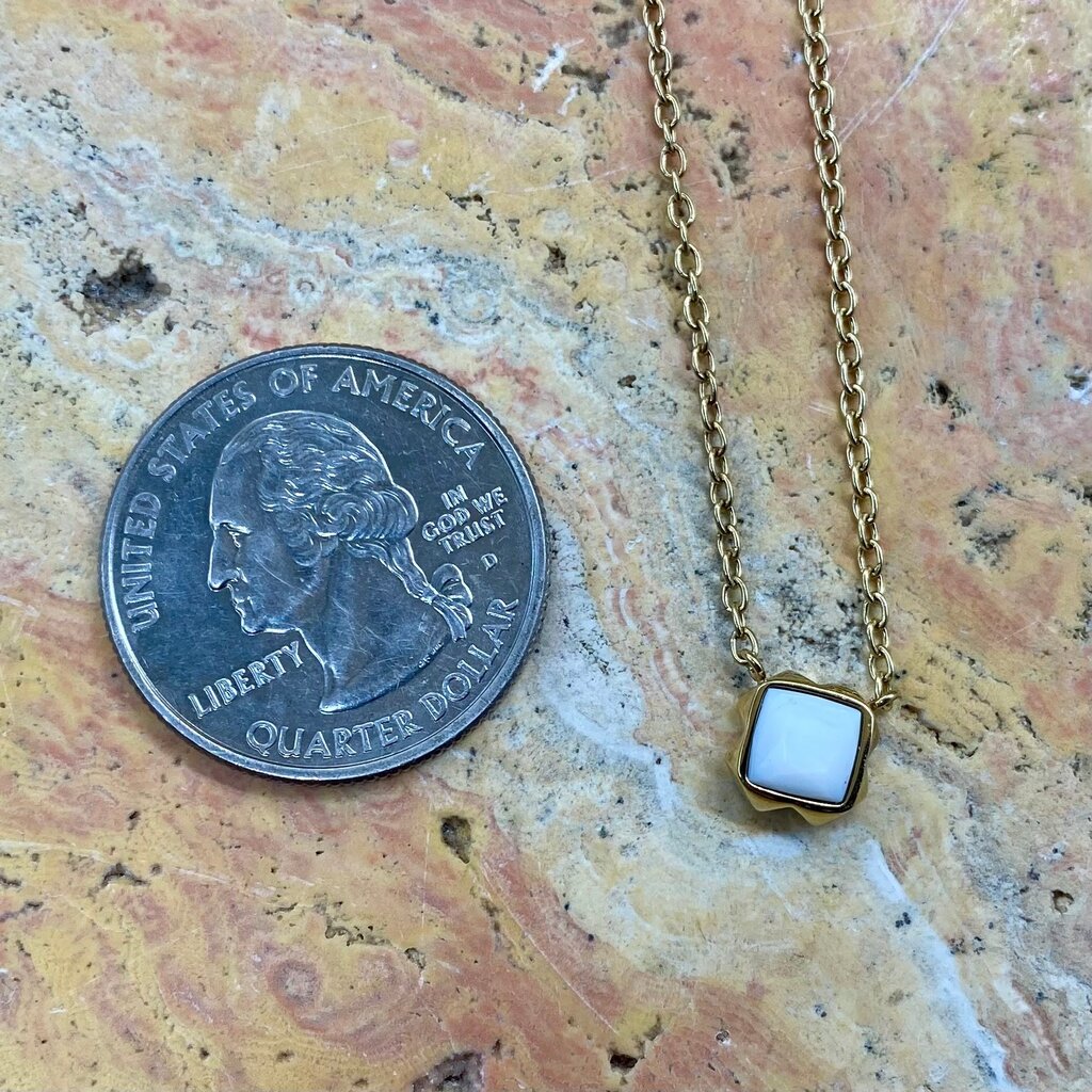 Birthstone Necklace Gold-