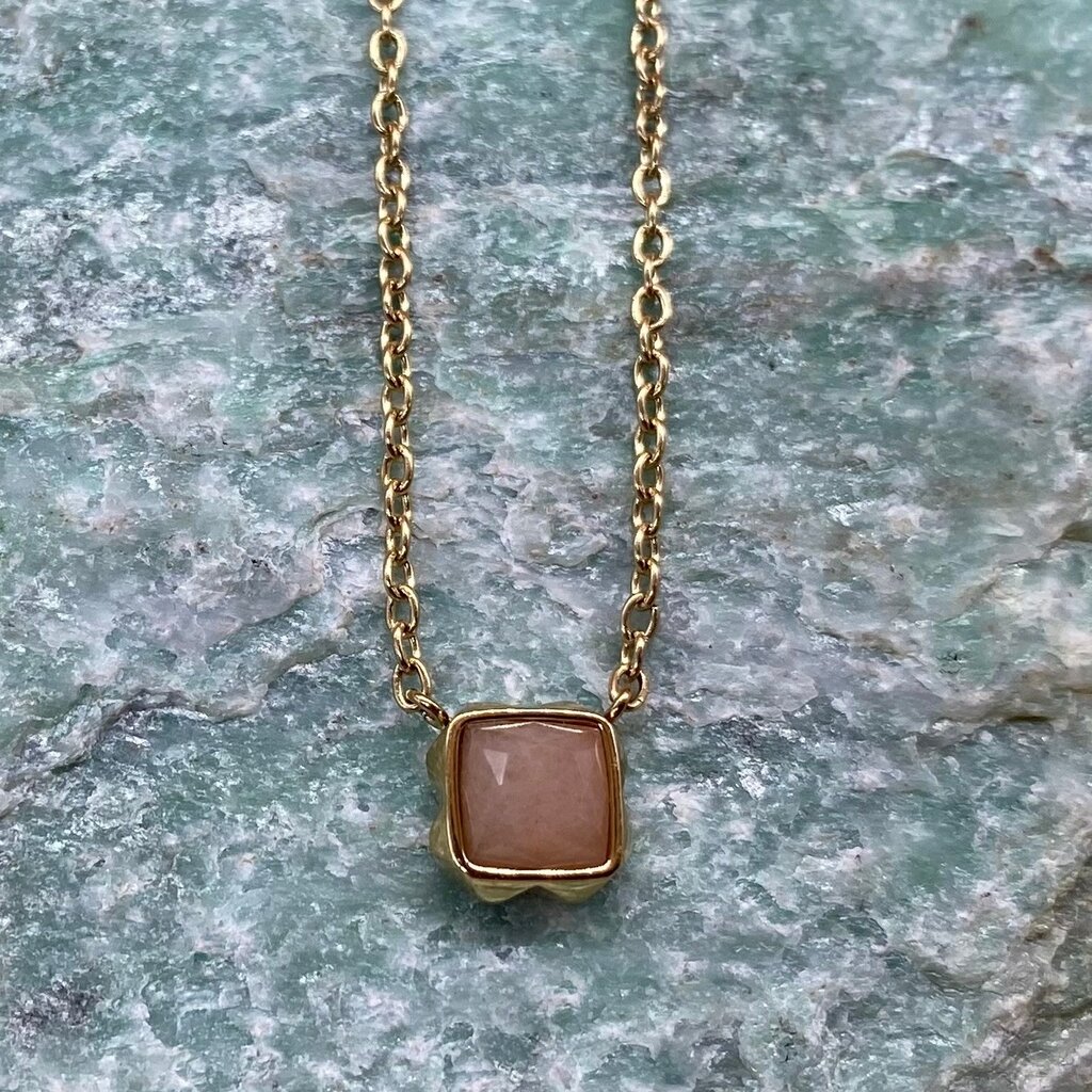 Birthstone Necklace Gold-