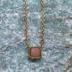 Birthstone Necklace Gold-