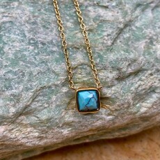 Birthstone Necklace Gold-